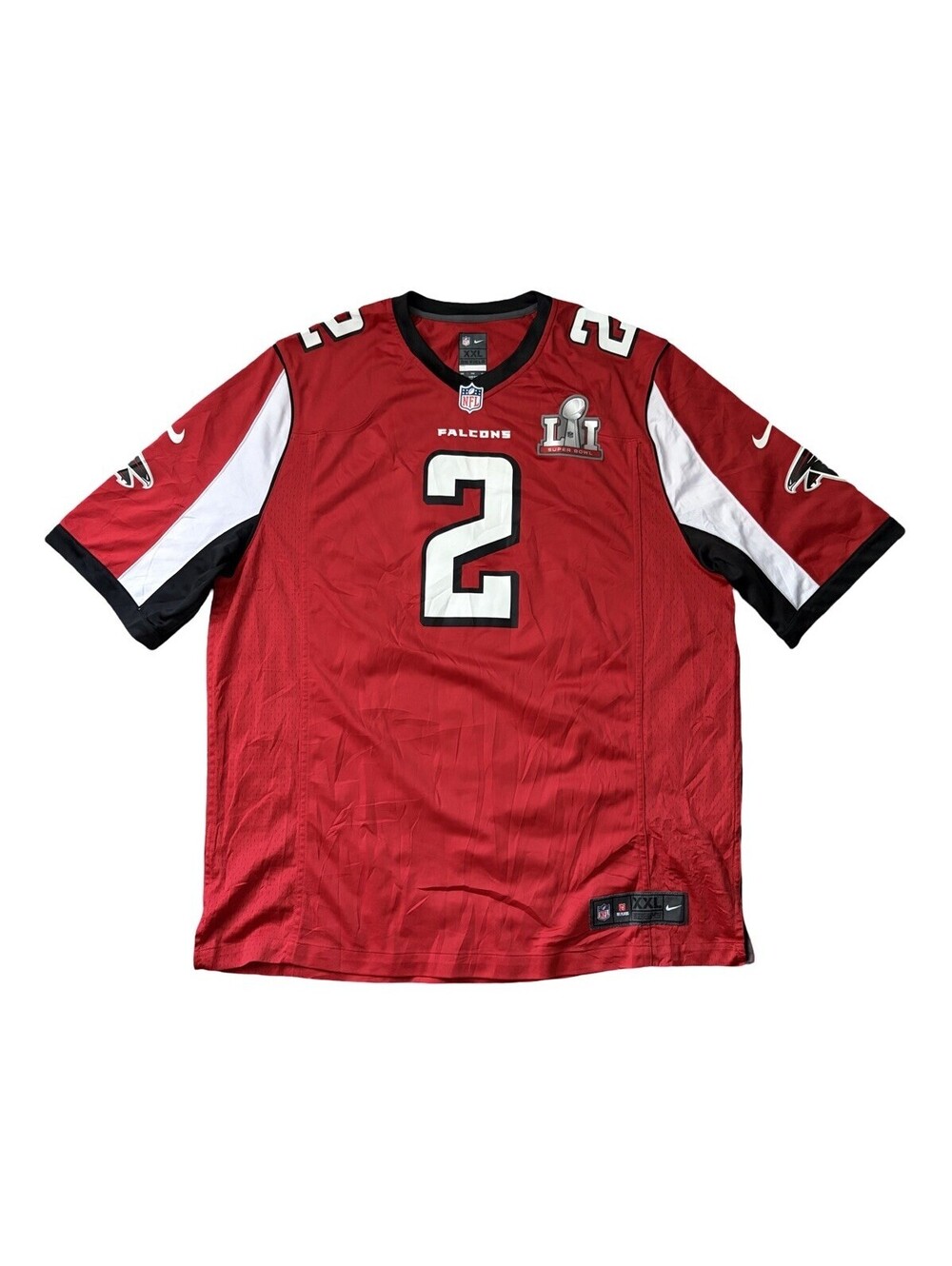 Nike NFL Atlanta Falcons Matt Ryan #2 Super Bowl LI Jersey Red Men’s Size 2XL